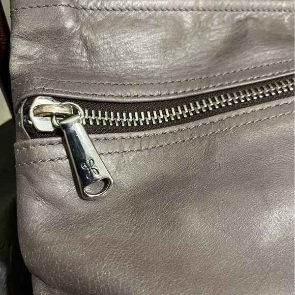 Hobo Original Lorna Gray Leather Crossbody Bag Purse Shoulder Bag - Picture 4 of 7